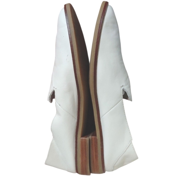 Seaport Levy Convertible Leather Loafers Women's Size 9 M White Flats - Picture 7 of 11